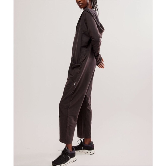 Free People FP Movement Hot Shot Long Sleeve Hooded V Neck Oversized Onesie - Picture 6 of 11